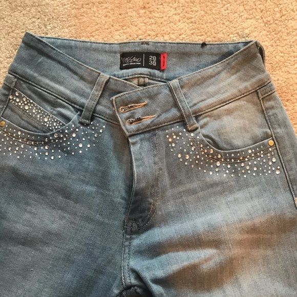 Mossimo Small Steel Blue Jeans With Gemstones - Picture 3 of 14